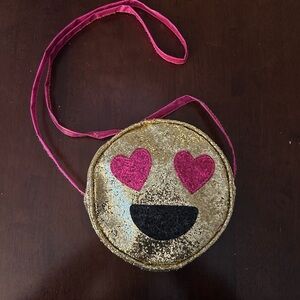 Gold Emoji Crossbody Bag for Kids